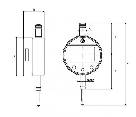 Preview: Digital-Messuhren, Abl. 0,01 mm
